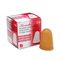 Swingline Rubber Finger Tips, 11 1/2 (Medium), Amber, Dozen (54035) thumbnail 3