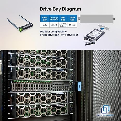 3-Pack 2.5" Hard Drive Caddy - Compatible for Dell PowerEdge Servers - 14-16th Gen T560 R660 R6615 R6625 R7615 R7625 R760 R760xs R760xa R860 R960 and More - SSD SAS SATA NVMe Tray thumbnail 3