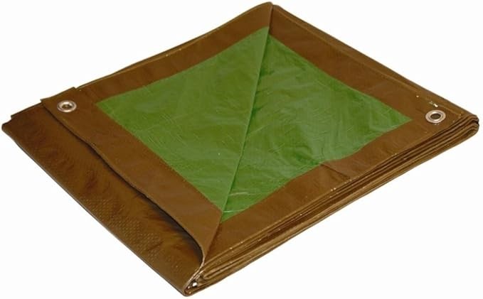 Dry Top 116205 Medium Duty Tarp, 16x20 Feet, Brown/Green