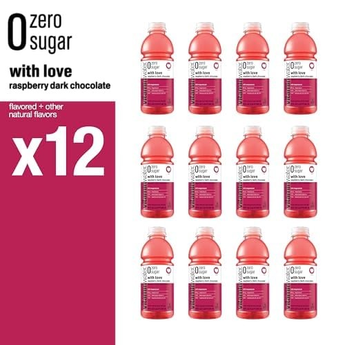 vitaminwater zero with love nutrient enhanced water w/vitamins, raspberry dark chocolate, 20 fl oz, 12 Pack thumbnail 5