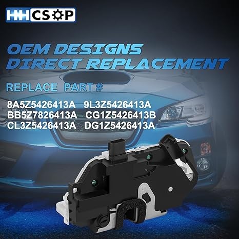 Rear Left Driver Side Door Lock Latch Actuator Replacement for Ford F-150 Lobo 2009-2014, Explorer 2011-2019, Mustang 2010-2014, Taurus 2013-2019, Lincoln Mark LT 2010-2014 Replace 8A5Z5426413A thumbnail 2