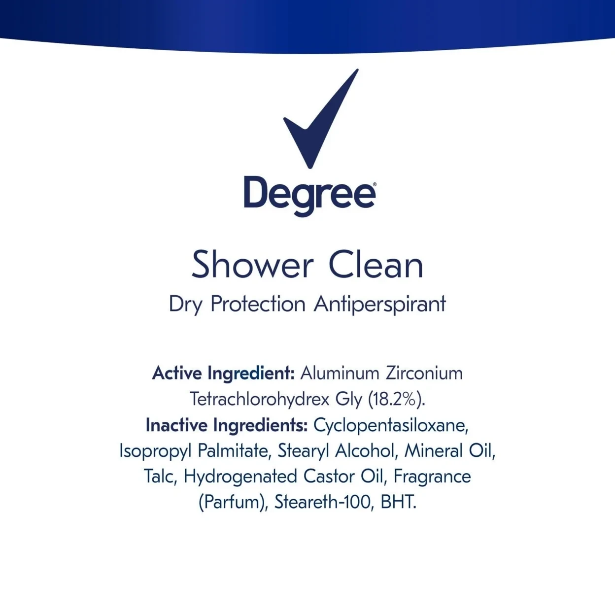 Degree Antiperspirant Deodorant Shower Clean 2.6 Ounce (Pack of 5) thumbnail 2