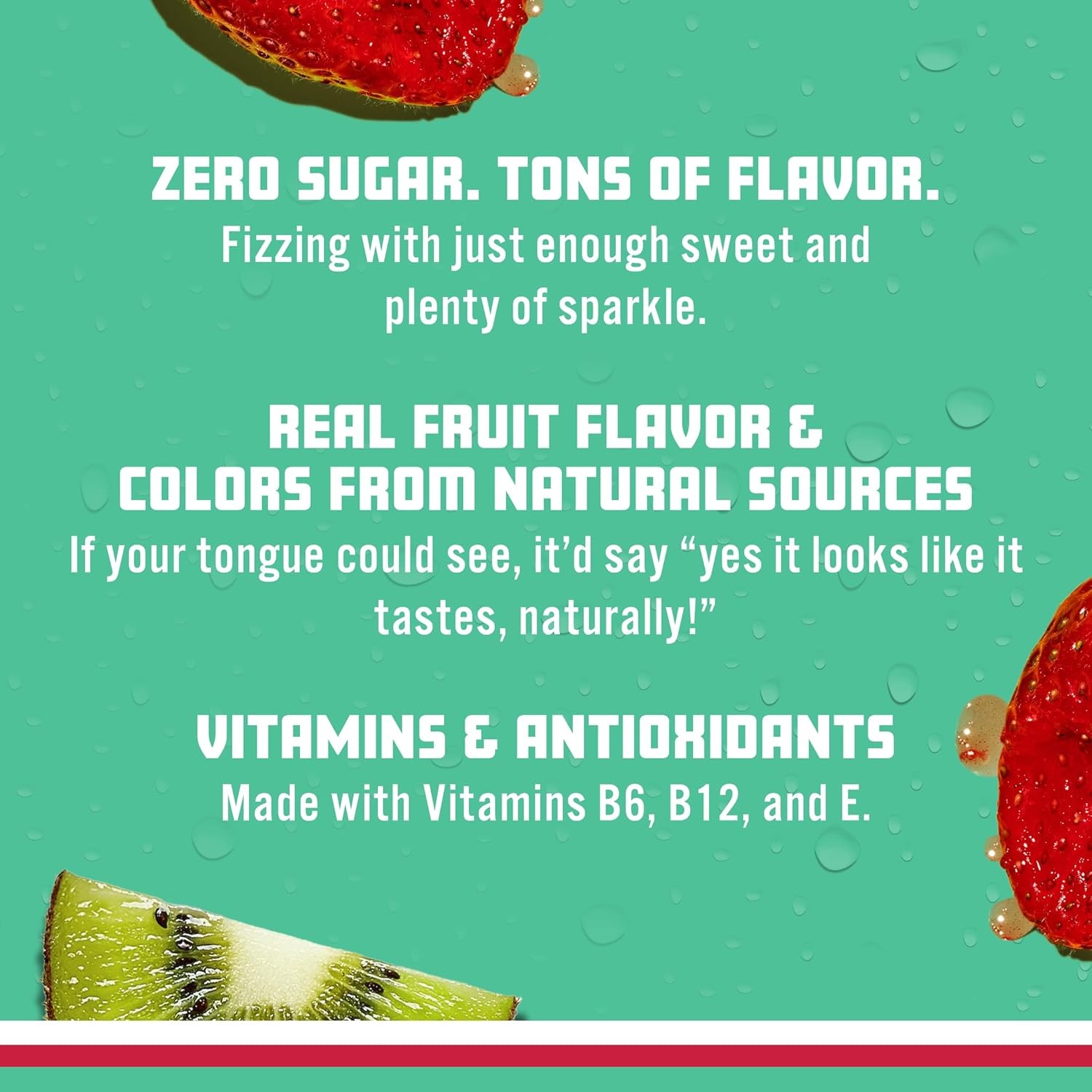 Sparkling Ice, Kiwi Strawberry Sparkling Water, Zero Sugar Flavored Water, with Antioxidants and Vitamins, Zero Sugar, 17 fl oz Bottles (Pack of 12) thumbnail 6