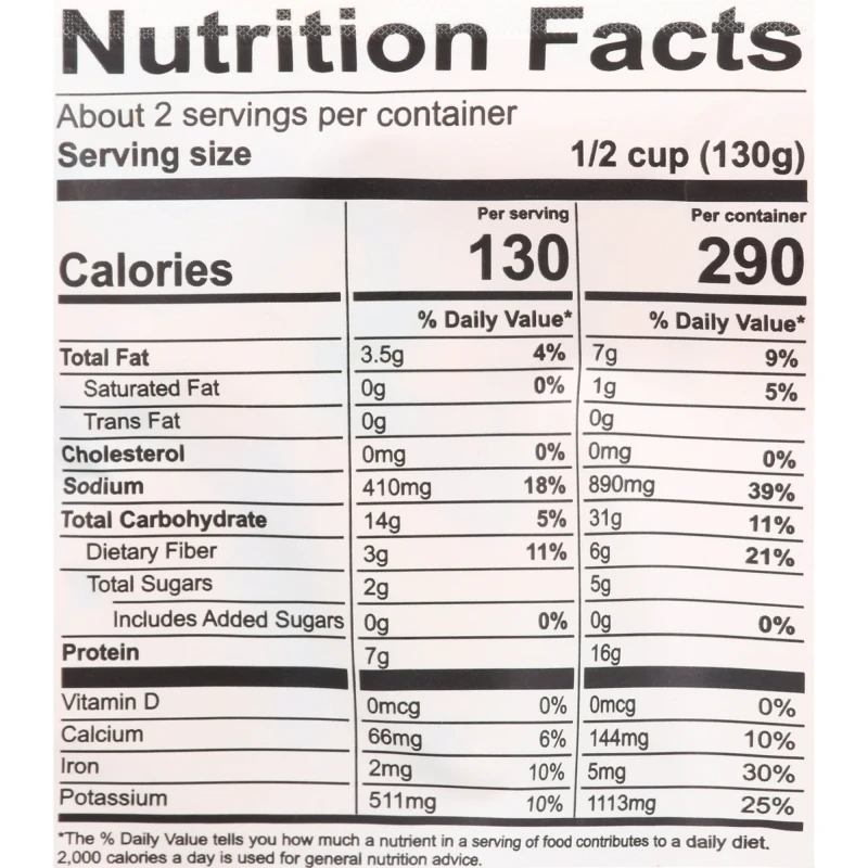 BeanVIVO Organics Three Bean Vegan Chili - Good Source of Fiber - Nutritious & Microwave Meals - Gluten-Free Plant Food - 10 oz Pouch thumbnail 3