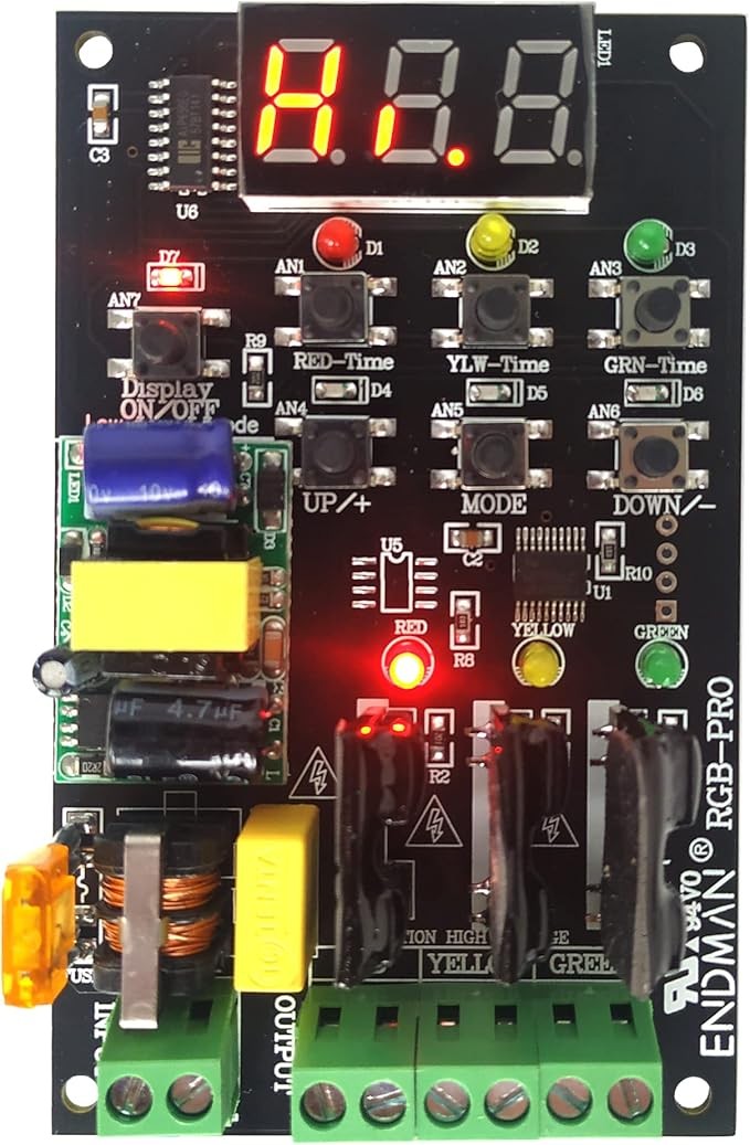 Traffic Light Controller Sequencer with 39+ Sequences 3 Channel 80VAC-260VAC Complete Accessories LED Display thumbnail 4