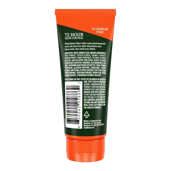 Mando Whole Body Deodorant - Men's Aluminum-Free Invisible Cream Deodorant - Clover Woods - 2.2oz thumbnail 2