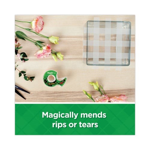Scotch Magic Tape in Handheld Dispenser, 1" Core, 0.75" x 25 ft, Clear, 4/Pack (4105) thumbnail 2