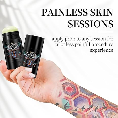 Tattoo Aftercare Butter Balm,Natural Organic Tattoo Cream Moisturizer for Old & New Tattoos Healing Brightener Color Enhance thumbnail 3
