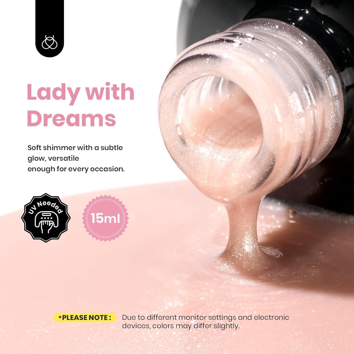 Beetles Builder Gel for Nails 7-in-1 Light Pinkish Brown Glitter Strengthener Gel for Nails Apex & Extension DIY Salon at Home Beauty Gift Sets for Women thumbnail 2
