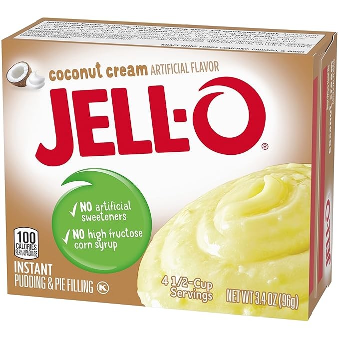 Jell-O Coconut Cream Instant Pudding & Pie Filling Mix (24 ct Pack, 3.4 oz Boxes) thumbnail 3