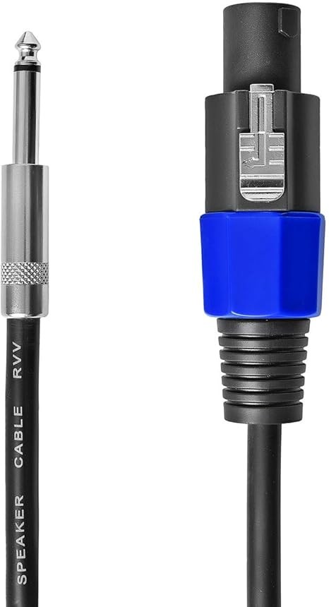 2Pcs 50 Feet Professional Speakon to 1/4 Speaker Cable, Pair 50 ft 12 Gauge Speakon to 1/4 Male TRS Inch Audio Amplifier Connection Heavy Duty Cord Wire with Twist Lock (50Feet-2Pack) thumbnail 3