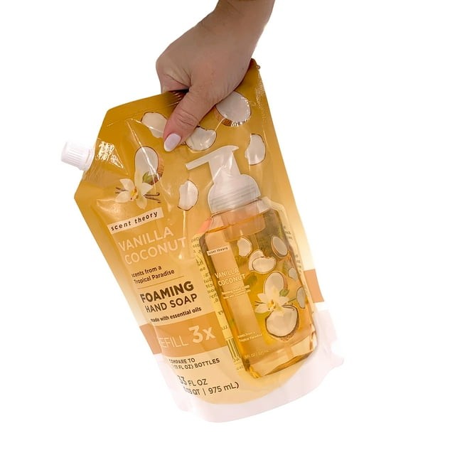 Scent Theory Foaming Hand Soap Refill, Vanilla Coconut, 33 fl oz Pouch thumbnail 4