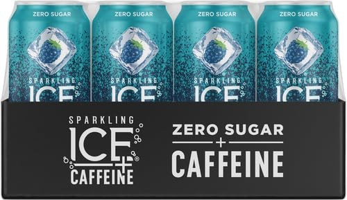 Sparkling Ice Caffeine Blue Raspberry Sparkling Water with Caffeine, Zero Sugar, with Antioxidants and Vitamins,16 fl oz Cans (Pack Of 12) thumbnail 5