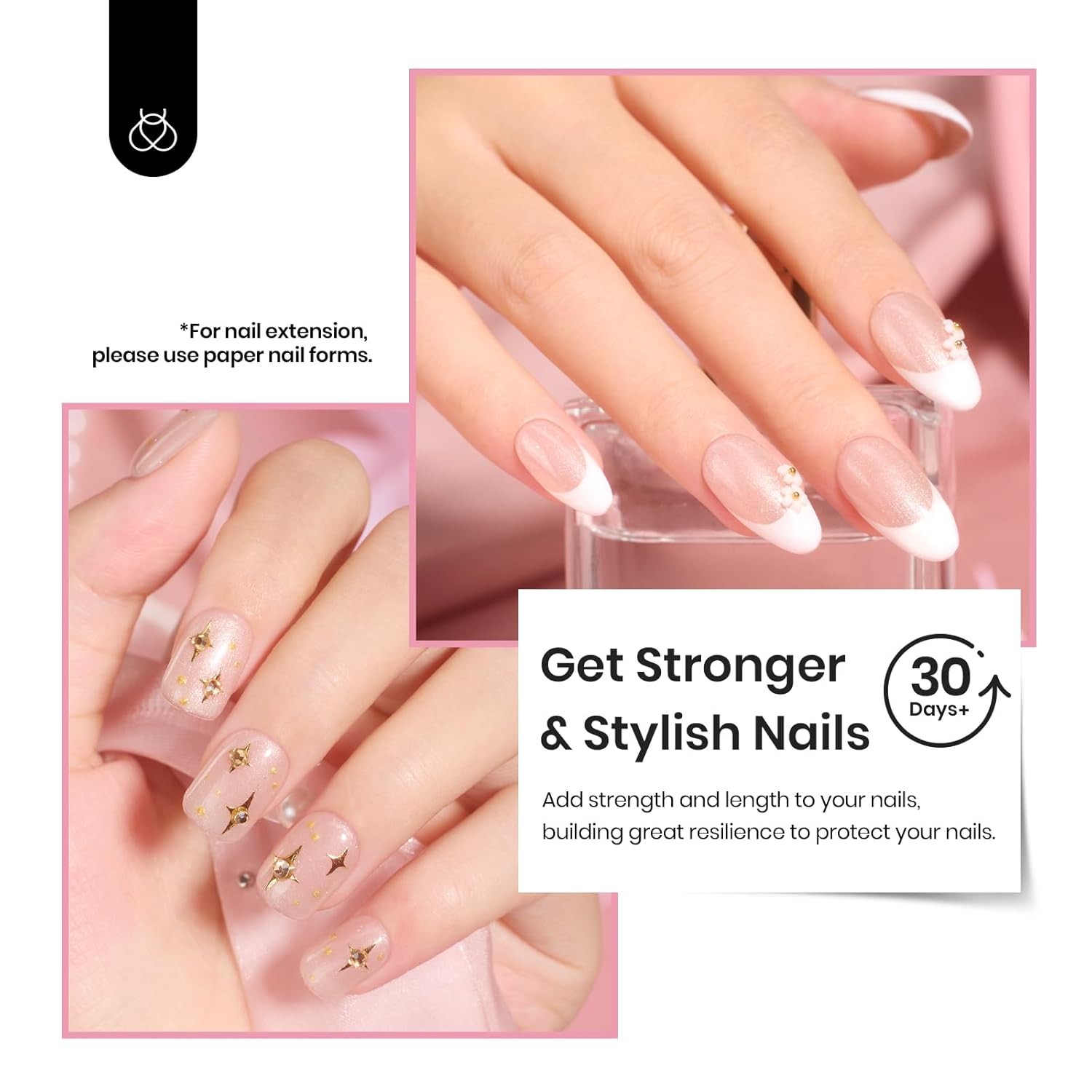 Beetles Builder Gel for Nails 7-in-1 Light Pinkish Brown Glitter Strengthener Gel for Nails Apex & Extension DIY Salon at Home Beauty Gift Sets for Women thumbnail 3