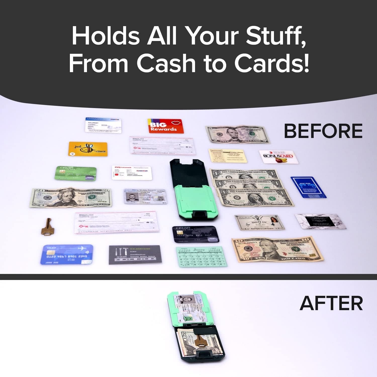 Slim Mint Ultra-Thin RFID-Blocking Wallet, AS-SEEN-ON-TV, ID Theft Protection, Easy to Carry, Reach Cards & Cash with a Touch of a Button, Aluminum Outer Shell, Crush-Resistant thumbnail 7