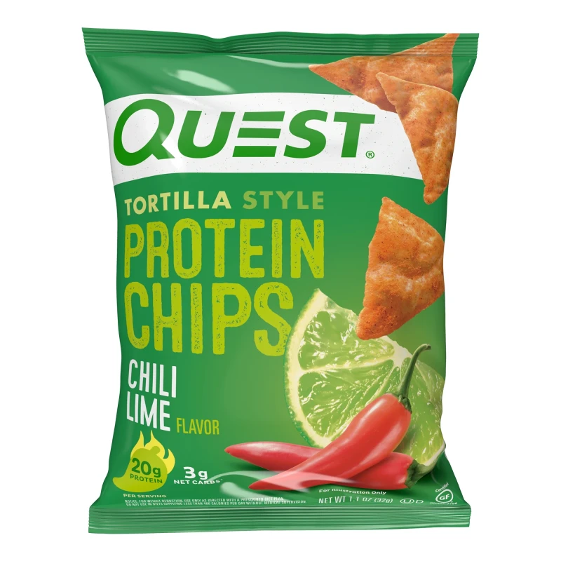 Quest Tortilla Style Protein Chips, Chili Lime, 1.1oz - 4 Count Bags thumbnail 4