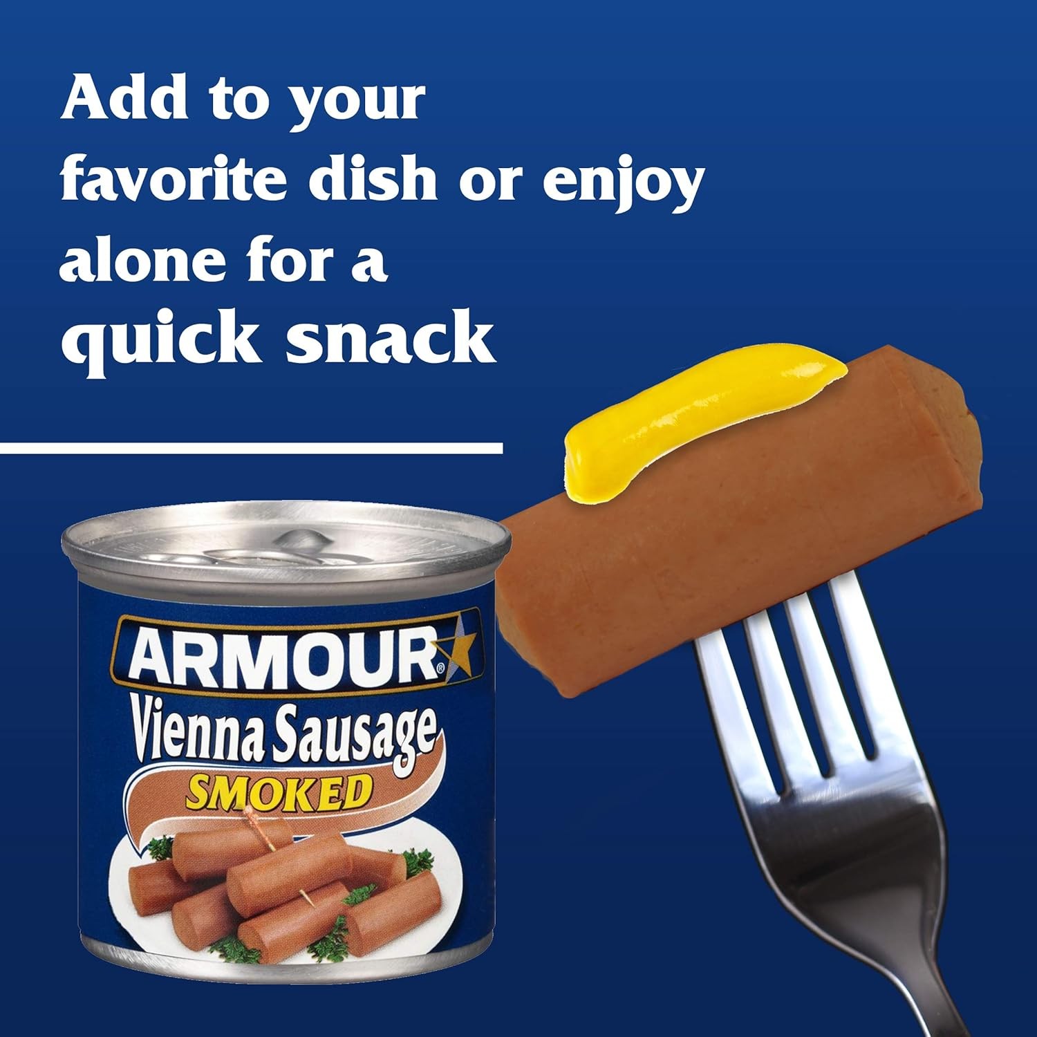 Armour Star Vienna Sausage, Smoked, Canned Sausage, 4.6 OZ (Pack of 24) thumbnail 5