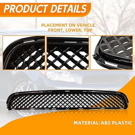 YLT AUTO Front Bumper Guard Grille Fit 2005-2010 for Scion Tc Smt10600 Honeycomb Front Air Intake Black Radiator Replacement Guard 2 Pieces Upper and Lower Grill Smt10600 thumbnail 5