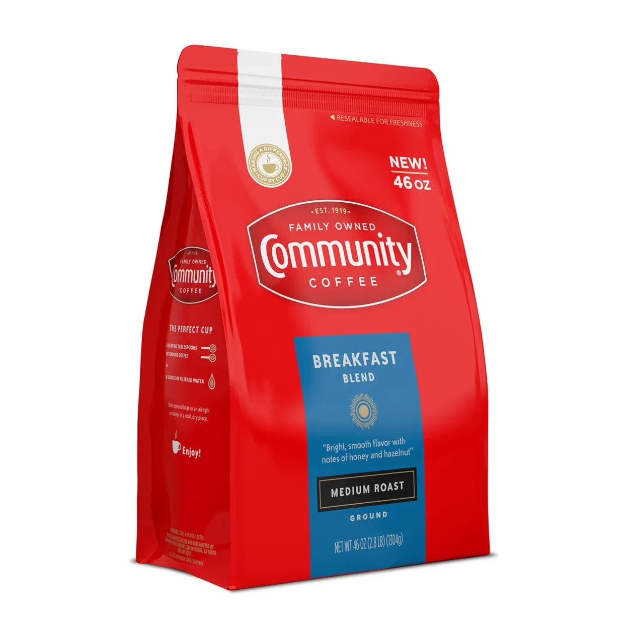 Community Coffee Ground, Breakfast Blend (46 Ounce) thumbnail 3