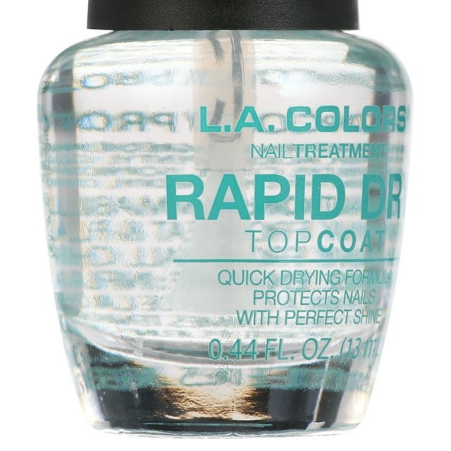 L.A. COLORS Color Craze Nail Polish, Rapid Dry Topcoat Treatment, Clear, 0.44 fl oz thumbnail 2