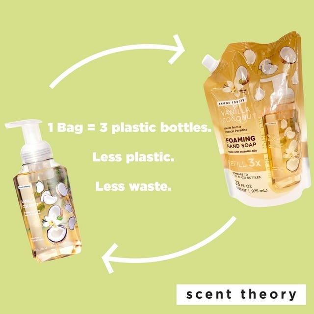 Scent Theory Foaming Hand Soap Refill, Vanilla Coconut, 33 fl oz Pouch thumbnail 3