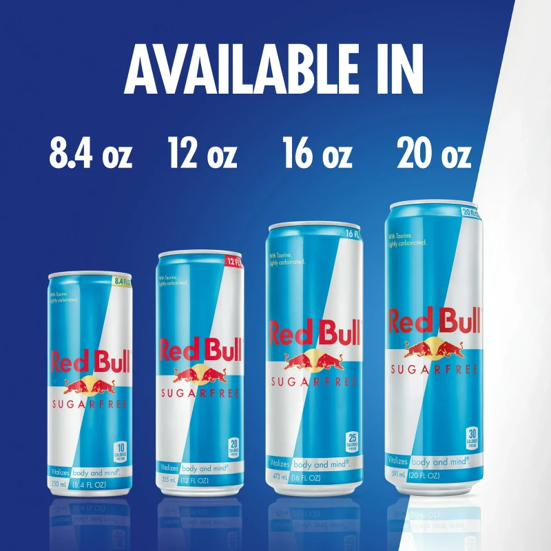 Red Bull Sugar Free Energy Drink, 16 fl oz, Pack of 12 Cans thumbnail 2