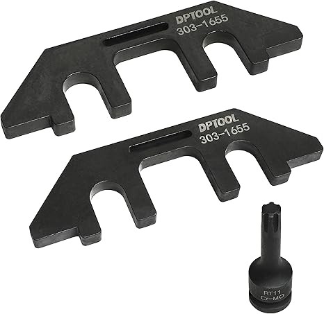 DPTOOL 303-1655 Camshaft Aligning Tool Compatible with Ford 3.5L V6 EcoBoost Upgraded GT F-150 Expedition Lincoln Navigator Cam Alignment Timing Tool with Cylinder Head Screw Removal Socket
