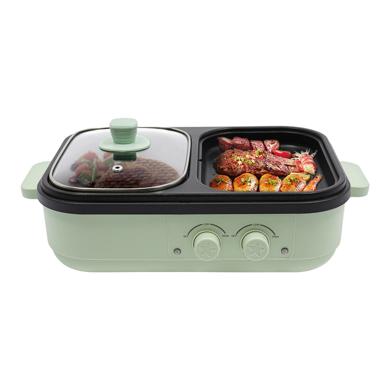 Cookware set-2-in-1 Hot Pot and Grill: Dual Heating Zones for Simultaneous Cooking, Perfect for Family and Friend Gatherings thumbnail 3