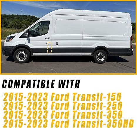 Boine Fuel Filler Door Housing Pocket Hinge with White Cover Compatible With 2015-2023 Ford Transit 150 250 350 Gas Door Cap Replace CK4Z-5427936-A CK4Z5427936A thumbnail 2