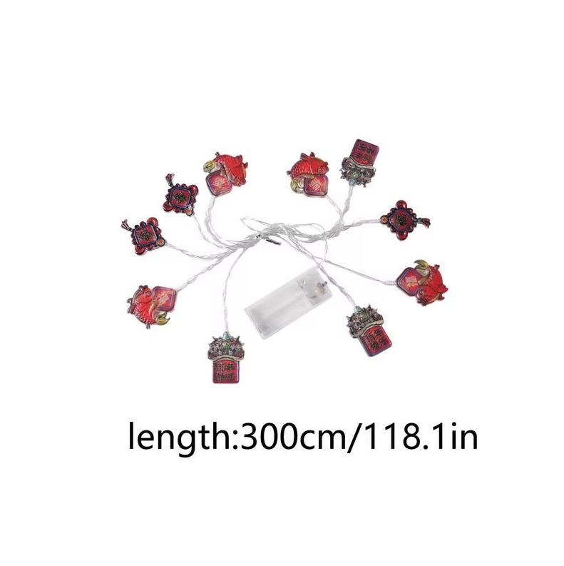 Spring Festival Lights Battery Operated Colored String Lights Holiday Home Decor Decorative New Year Dangling Ornaments For thumbnail 6