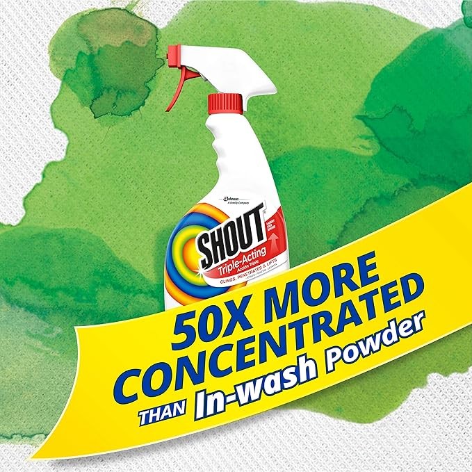 Shout Active Enzyme Laundry Stain Remover Spray, 22 Fl Oz (Pack of 1), White thumbnail 4