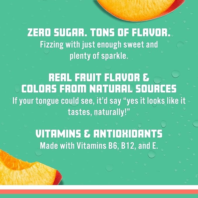 Sparkling Ice, Peach Nectarine Sparkling Water, Zero Sugar Flavored Water, with Vitamins and Antioxidants, Low Calorie Beverage, 17 fl oz Bottles (Pack of 12) thumbnail 4