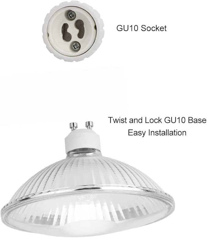Dimmable GU10 Based AR111/FR111 Halogen Bulb, 75W 900LM Reflector Flood Light for Down Light Track Light Warm White 3000K (Pack of 4) thumbnail 3