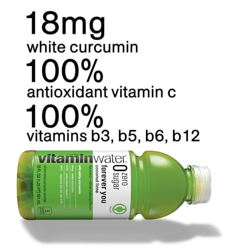 vitaminwater zero forever you nutrient enhanced water w/vitamins, coconut-lime, 20 fl oz, 12 Pack thumbnail 5