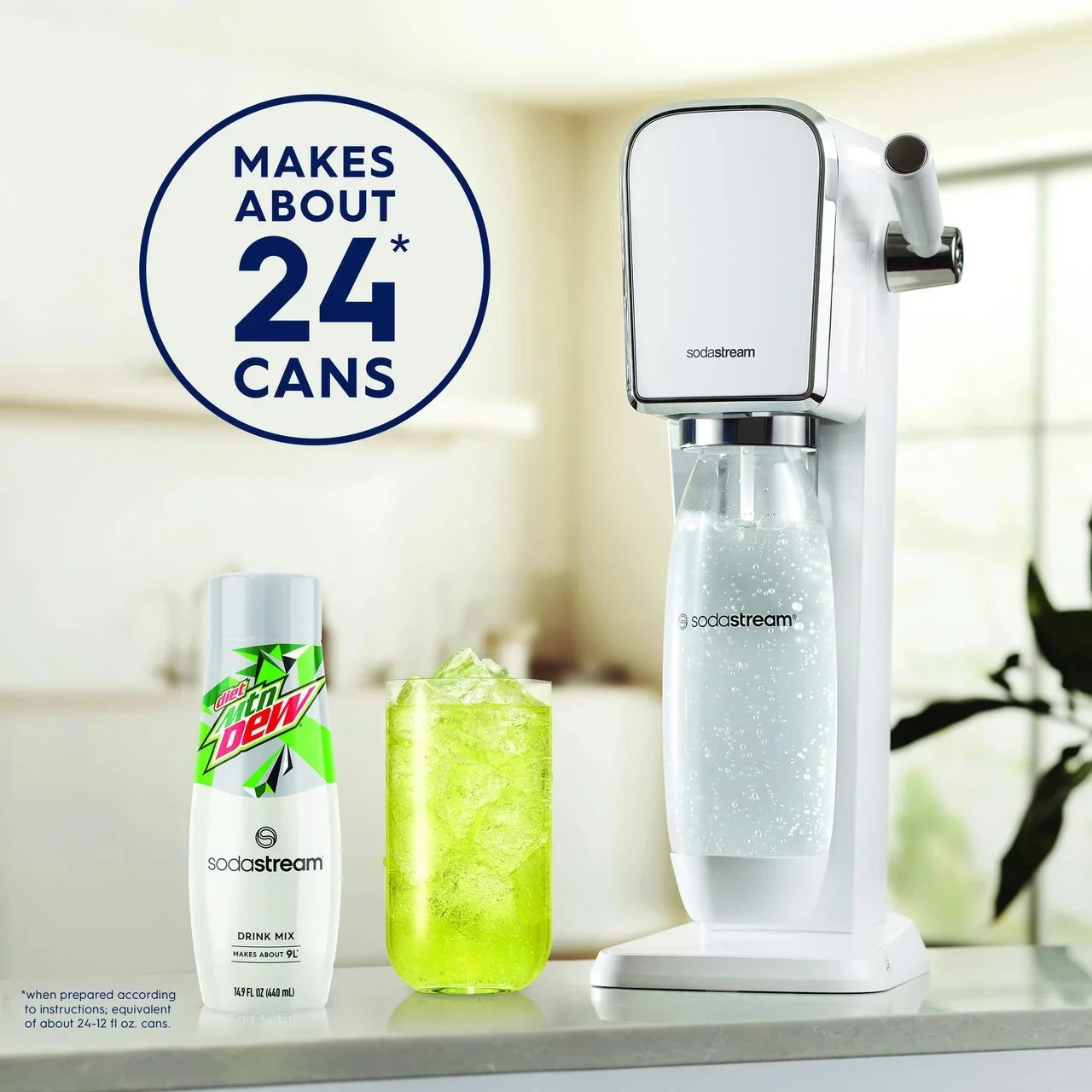 SodaStreamÂ® Mountain Dew Â® Soda Drink Mix, 14.9 Fl oz. (4 Pack) thumbnail 3