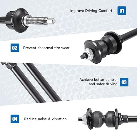 K80894 Front Sway Bar Link Kit Compatible With 2006-2012 Ram 1500 4WD 2012-2018 Ram 1500 2019-2021 Ram 1500 Classic Front Stabilizer Bar End Links Suspension Kit thumbnail 5