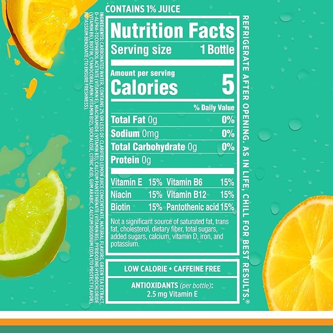 Sparkling Ice, Lemon Lime Sparkling Water, Zero Sugar Flavored Water, with Vitamins and Antioxidants, Low Calorie Beverage, 17 Fl Oz (Pack of 12) thumbnail 4