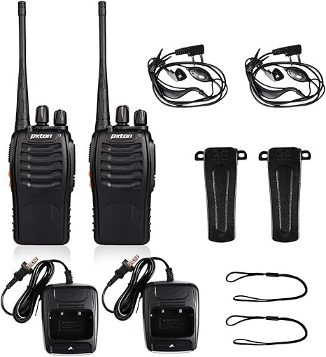 Walkie Talkies Rechargeable Long Range Two-Way Radios with Earpieces,2-Way Radios UHF Handheld Transceiver Walky Talky with Flashlight Li-ion Battery and Chargerï¼ˆ2 Packï¼‰ thumbnail 4
