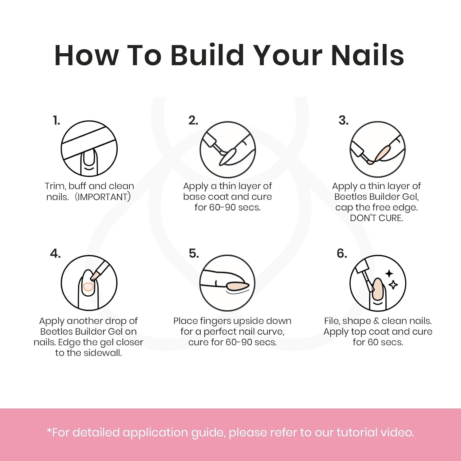 Beetles Builder Gel for Nails 7-in-1 Light Pinkish Brown Glitter Strengthener Gel for Nails Apex & Extension DIY Salon at Home Beauty Gift Sets for Women thumbnail 4