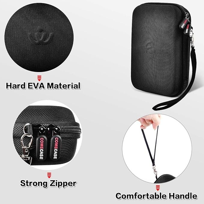 Case for Andis Professional T-Outliner Beard & Hair Trimmer, Model GTO 04780/04710/04603/04775, with Mesh Pocket for Attachment Set - Bag Only (Black+Grey Inner) thumbnail 4