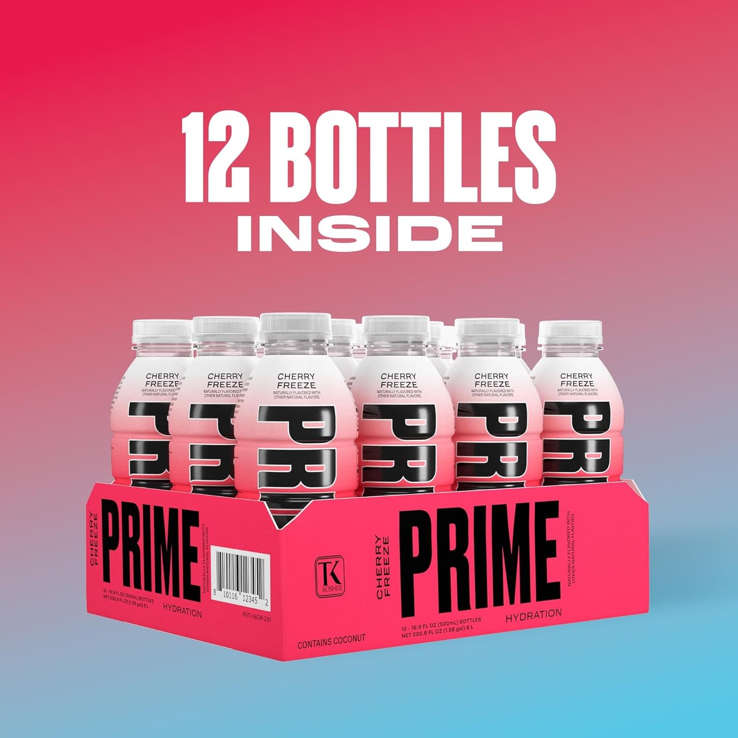 PRIME Hydration CHERRY FREEZE | Sports Drinks | Electrolyte Enhanced for Ultimate Hydration | 250mg BCAAs | B Vitamins | Antioxidants | 2g Of Sugar | 16.9 Fluid Ounce | 12 Pack thumbnail 6