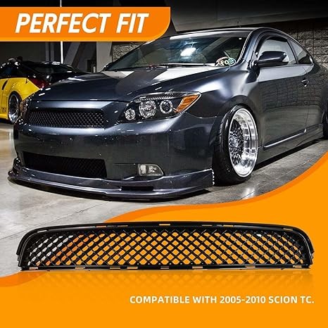 YLT AUTO Front Bumper Guard Grille Fit 2005-2010 for Scion Tc Smt10600 Honeycomb Front Air Intake Black Radiator Replacement Guard 2 Pieces Upper and Lower Grill Smt10600 thumbnail 2