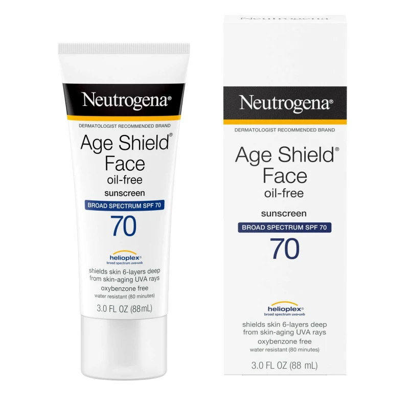 Neutrogena Age Shield Face Oil-Free Sunscreen, SPF 70 Sunblock, 3 fl oz thumbnail 3