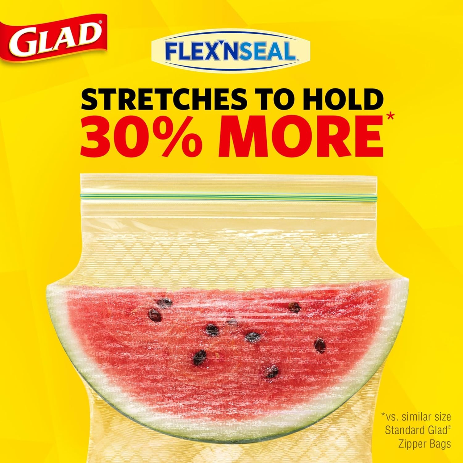 Glad Flex'N Seal Food Storage Plastic Bags, Gallon, 35 Count (Package May Vary) thumbnail 2