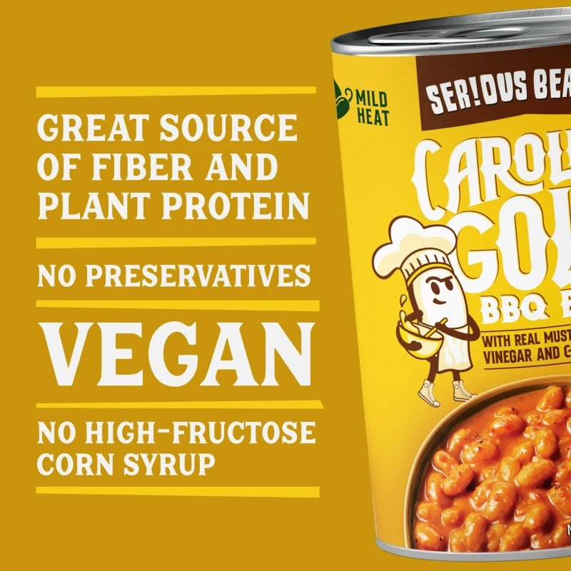 SERIOUS Bean Co Carolina Gold BBQ Beans, 15.75 Oz Can thumbnail 6