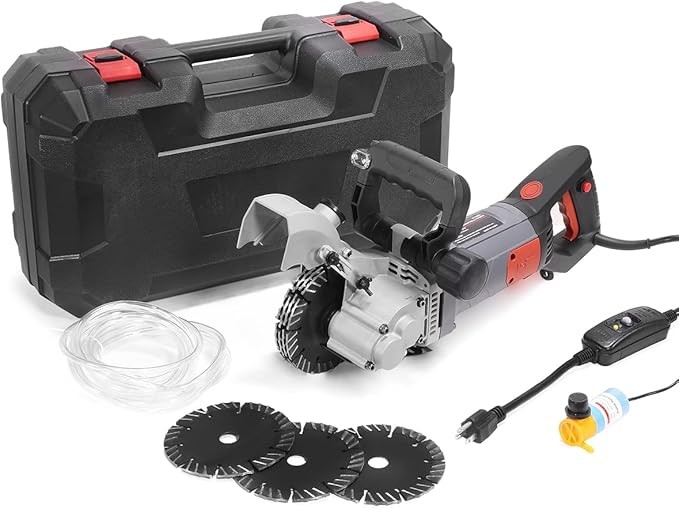 XtremepowerUS Wall Chaser Cutting Machine Wall Concrete Grooving Cutting w/Water Line Dust Port Infrared Sighting (Slotting Machine) thumbnail 7