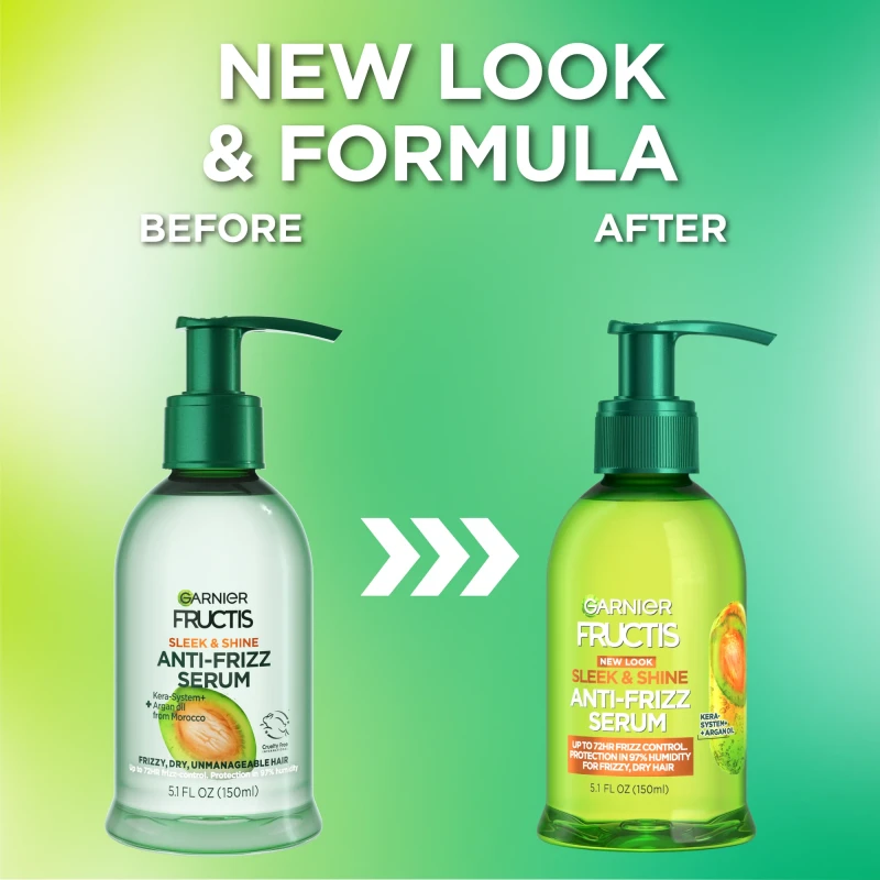 Garnier Fructis Frizz Control Hair Serum with Kera System Argan Oil, All Hair Types, 5.1 fl oz thumbnail 4