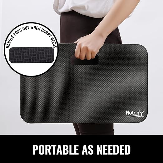 NETANY Extra Thick Kneeling Pad for Gardening, Comfortable Knee Pad Cushion, Extra Large Foam Kneeler Mat for Gardening, Baby Bath, Workout, Exercise & Yoga, Mechanic, 17.8 x 11 x 1.5 in, Black thumbnail 4