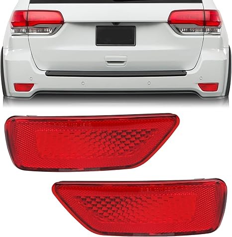 HERCOO Rear Bumper Reflector Light Lamp Compatible with Jeep Grand Cherokee 2012-2018, Patriot 2013-2017, Dodge Journey 2012-2020, Pack of 2 thumbnail 4