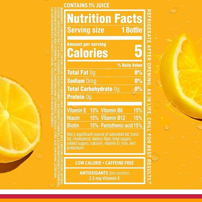 Sparkling Ice, Classic Lemonade Sparkling Water, Zero Sugar Flavored Water, with Vitamins and Antioxidants, Low Calorie Beverage, 17 oz Bottles (Pack of 12) thumbnail 4